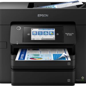 Epson Workforce Pro WF-4830 Wireless All-in-One Printer with Auto 2-Sided Print, Copy, Scan and Fax, 50-Page ADF, 500-sheet Paper Capacity, and 4.3" Color Touchscreen, Works with Alexa, Black, Large